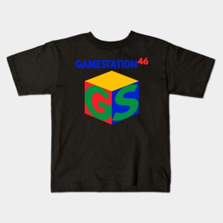 GameStation 46 Parody Video Game System 90's 2000's Knock Off Brand Logo (Version 2) Kids T-Shirt